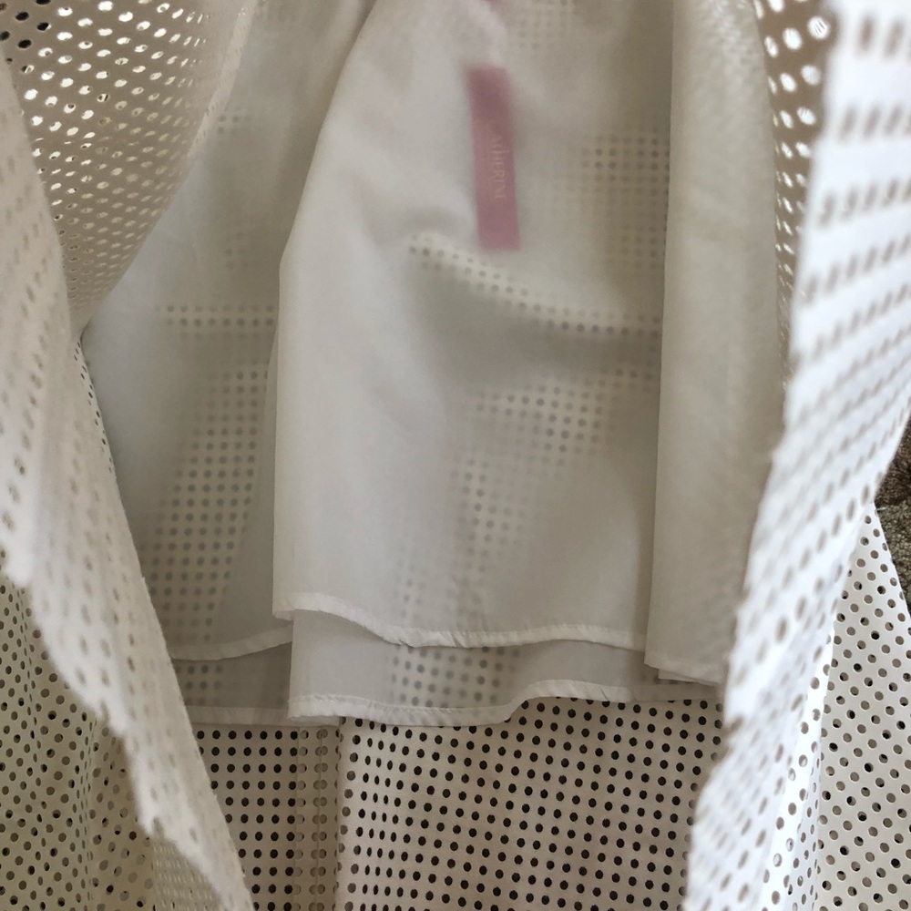 Vegan white leather midi circle skirt - Picture 4 of 5